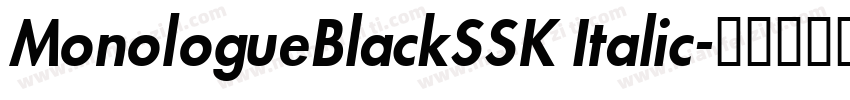 MonologueBlackSSK Italic字体转换